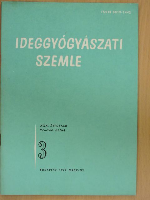Borsics Kálmán - Ideggyógyászati Szemle 1977. március [antikvár]