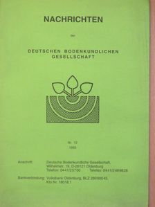 H. Kuntze - Nachrichten der Deutschen Bodenkundlichen Gesellschaft 12 [antikvár]
