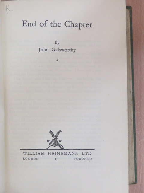 John Galsworthy - End of the Chapter [antikvár]