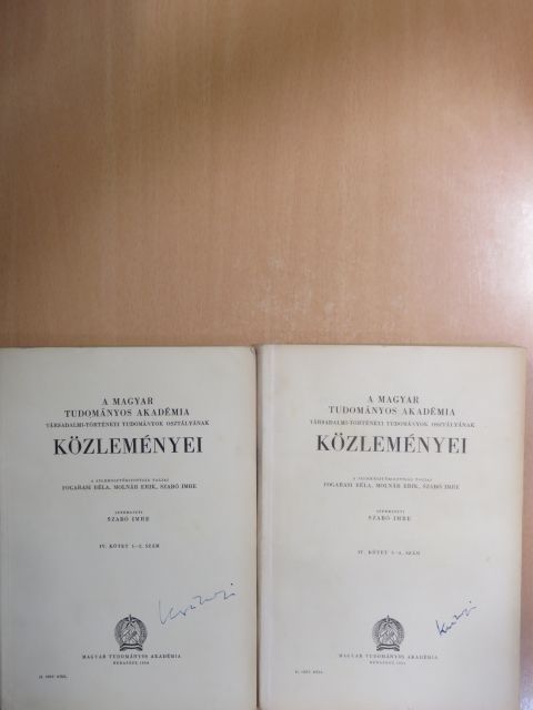 Bolgár Elek - A Magyar Tudományos Akadémia Társadalmi-Történeti Tudományok Osztályának közleményei 1954/1-4. [antikvár]
