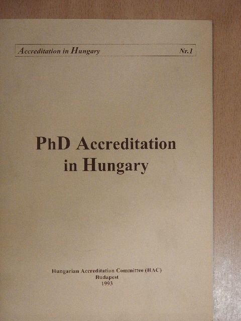 András Róna-Tas - PhD Accreditation in Hungary [antikvár]
