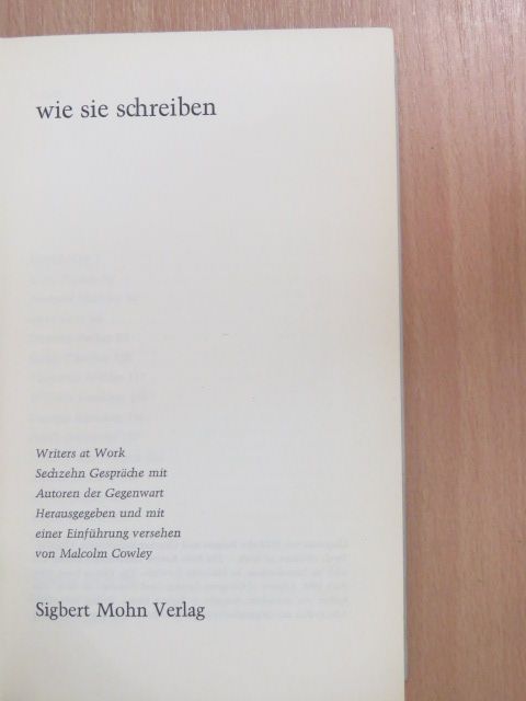 Wie sie schreiben [antikvár]