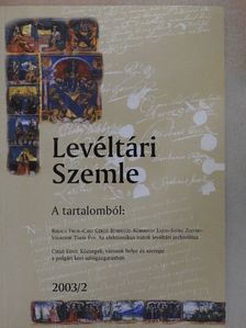 Baracs Tibor - Levéltári Szemle 2003/2. [antikvár]
