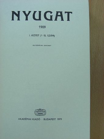 Ady Endre - Nyugat 1909. I. [antikvár]