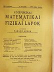 Korányi Szevér - Középiskolai Matematikai és Fizikai Lapok 1936. május-junius [antikvár]