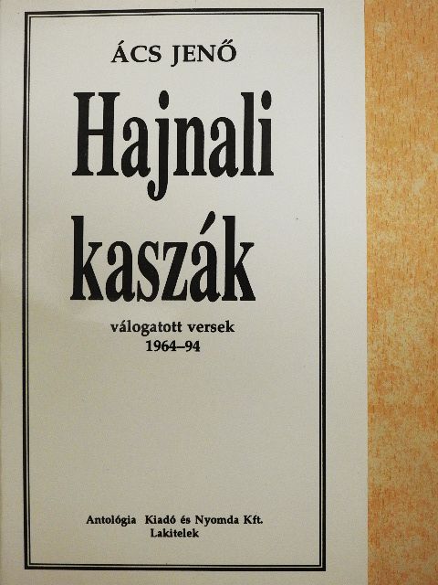 Ács Jenő - Hajnali kaszák [antikvár]