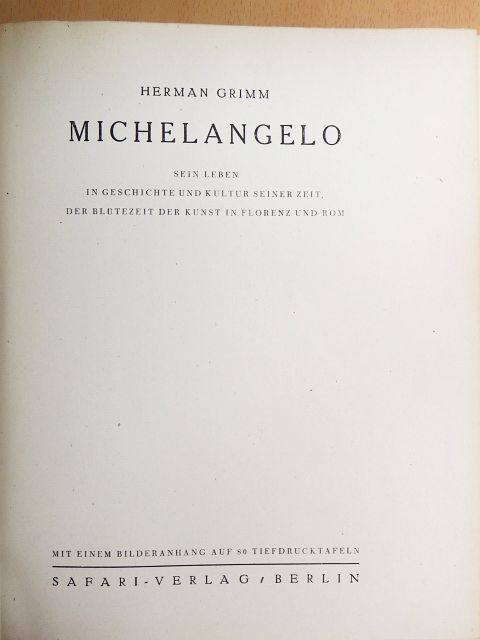 Herman Grimm - Michelangelo [antikvár]