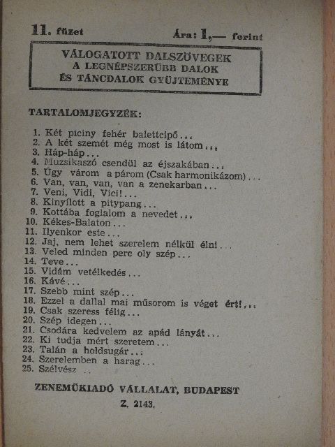 Ács Ágnes - Válogatott dalszövegek 11. [antikvár]