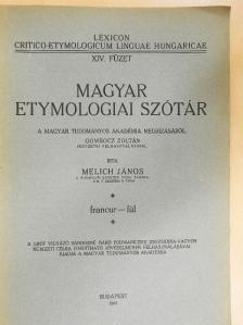 Gombocz Zoltán - Magyar etymologiai szótár XIV. (töredék) [antikvár]