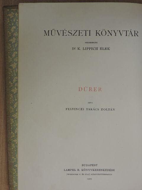 Felvinczi Takács Zoltán - Dürer [antikvár]