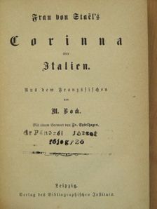 Frau von Stael - Corinna (gótbetűs) [antikvár]