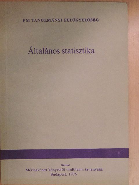 Általános statisztika [antikvár]