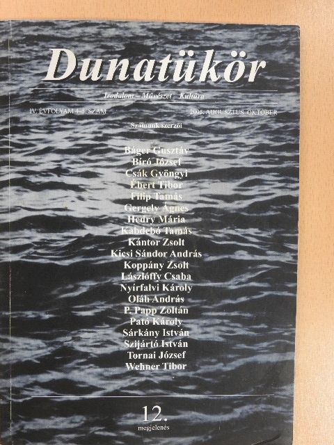 Báger Gusztáv - Dunatükör 2005. augusztus-október [antikvár]