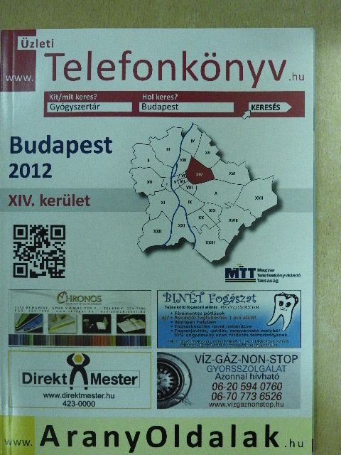 Üzleti telefonkönyv - Budapest XIV. kerület 2012 [antikvár]