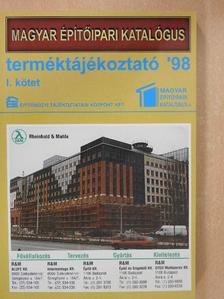 Magyar Építőipari Katalógus Terméktájékoztató '98 I. [antikvár]