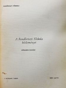 Dános Valér - A Rendőrtiszti Főiskola Közleményei 1983. április [antikvár]