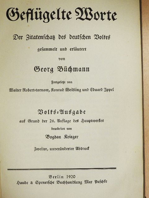 Georg Büchmann - Geflügelte Worte (gótbetűs) [antikvár]