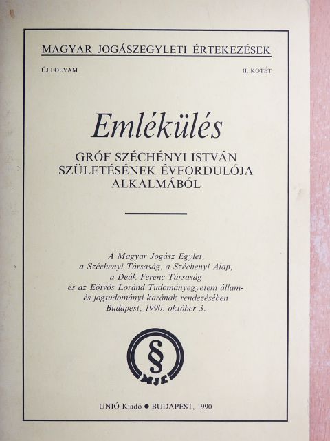 Dr. Andrásfalvy Bertalan - Emlékülés Gróf Széchényi István születésének évfordulója alkalmából [antikvár]