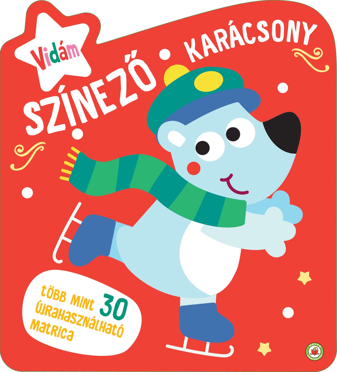 Vidám színező matricákkal - Karácsony - zöld