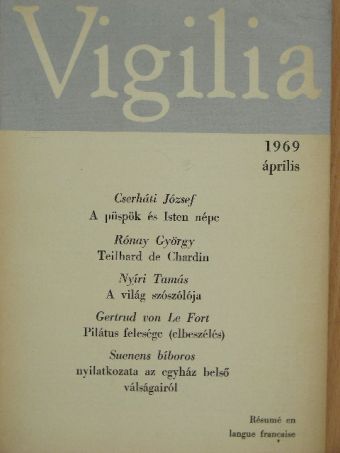 Csanád Béla - Vigilia 1969. április [antikvár]