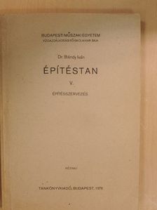Dr. Bándy Iván - Építéstan V. [antikvár]