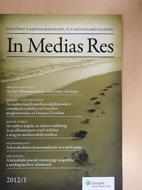 Bartóki-Gönczy Balázs - In Medias Res 2012/1. [antikvár]