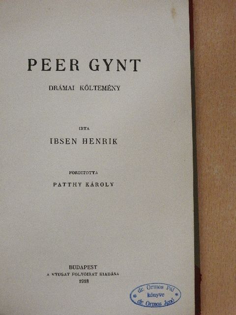 Henrik Ibsen - Peer Gynt [antikvár]