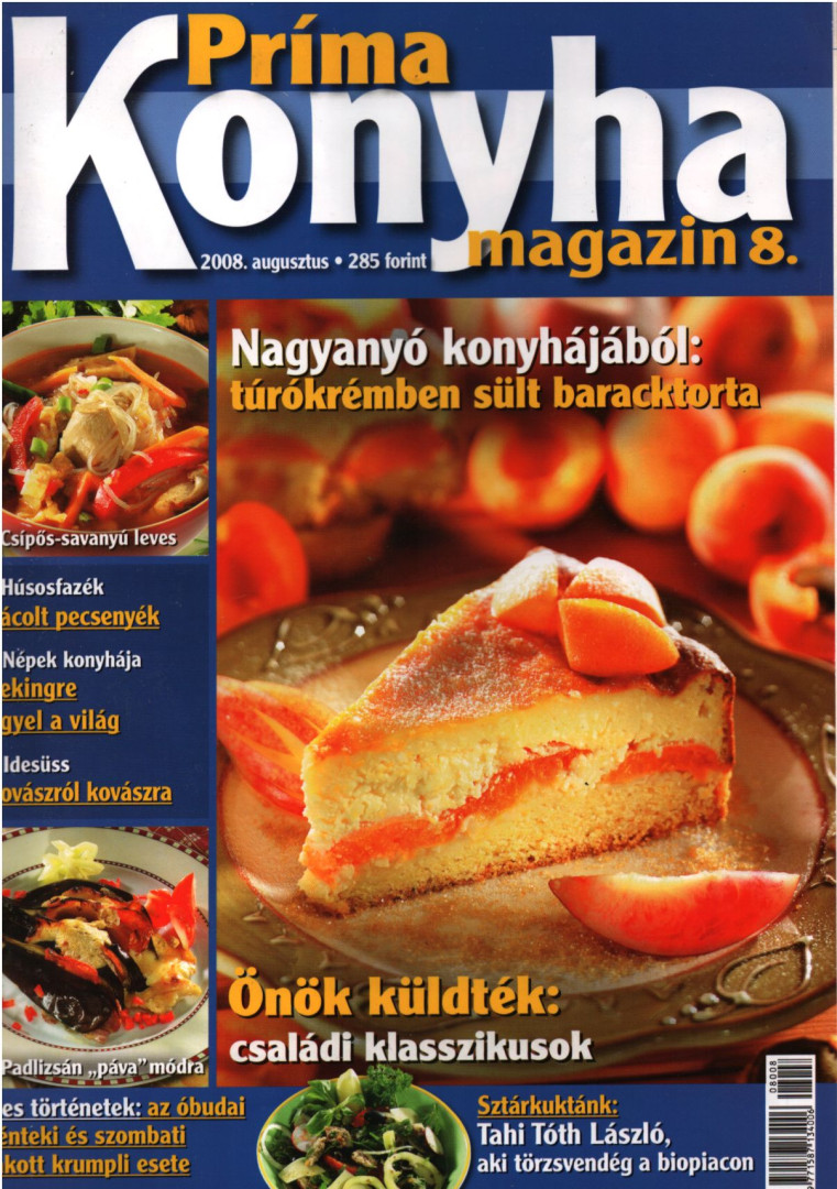 Hargitai György - Príma Konyha magazin 2008. augusztus [antikvár]