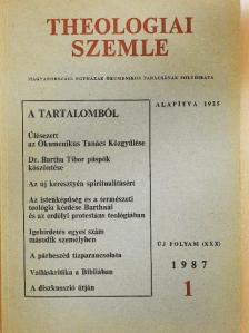 Bodrog Miklós - Theologiai Szemle 1987/1. [antikvár]