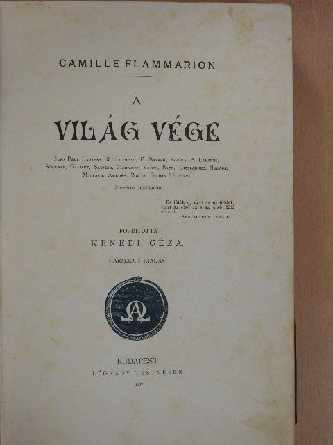 Camille Flammarion - A világ vége [antikvár]