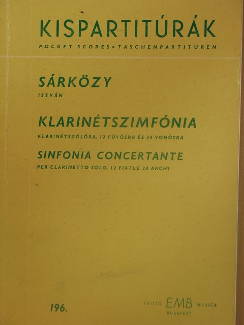 Sárközy István - Klarinétszimfónia [antikvár]