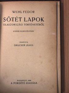 Wehl Fedor - Sötét lapok Olaszország történetéből [antikvár]