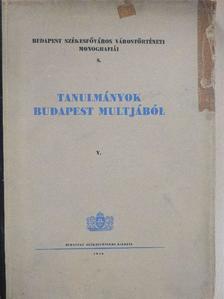 Asztalos Miklós - Tanulmányok Budapest multjából V. [antikvár]