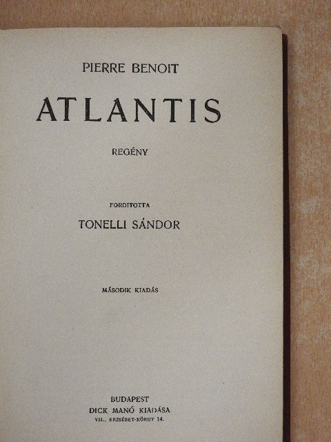 Pierre Benoit - Atlantis [antikvár]