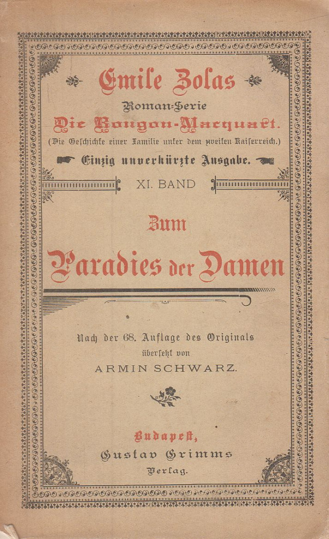 Émile Zola - Zum Paradies der Damen [antikvár]