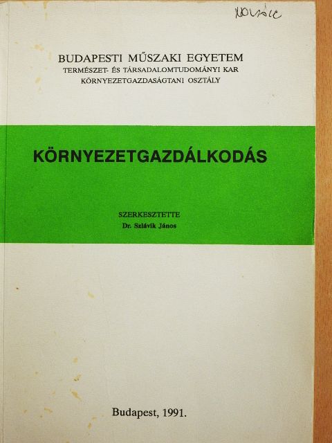 Dr. Kósi Kálmán - Környezetgazdálkodás [antikvár]