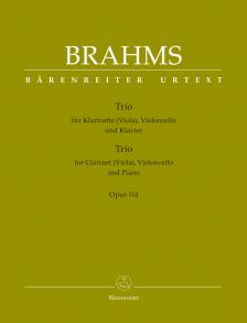 BRAHMS... - TRIO FÜR KLARINETTE VIOLA, VIOLONCELLO UND KLAVIER OP.114, PARTITUR & STIMMEN URTEXT (HOGWOOD)
