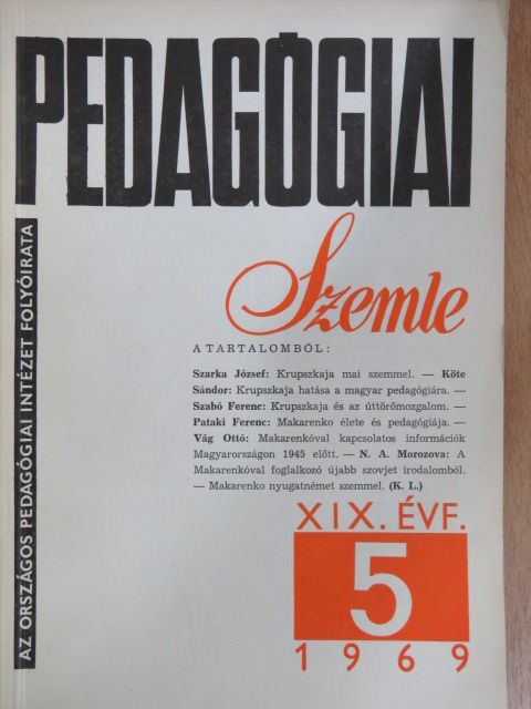 Kerékgyártó Imre - Pedagógiai szemle 1969. május [antikvár]