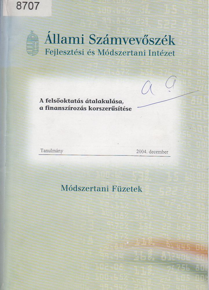 BÁGER GUSZTÁV - A felsőoktatás átalakulása, a finanszírozás korszerűsítése [antikvár]
