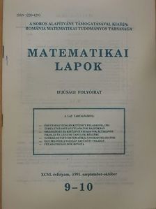 Finta Zoltán - Matematikai Lapok 1991. szeptember-október [antikvár]