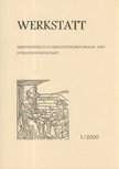 Edit Kovács - Maitz, Peter (szerk.) - Werkstatt - Arbeitspapiere zur germanistischen Sprach- und Literaturwissenschaft 1/2000 [antikvár]