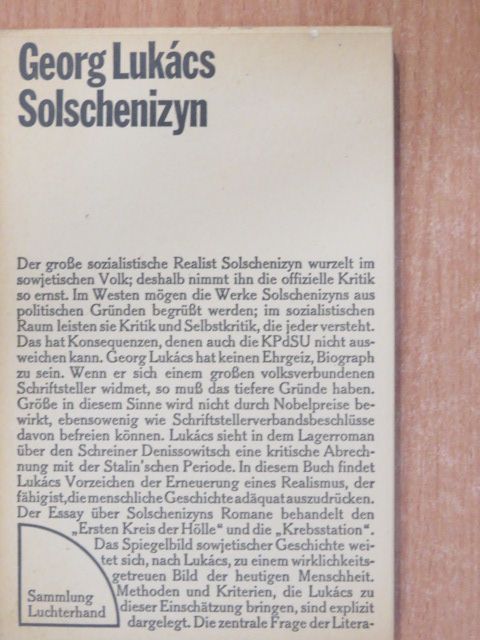Georg Lukács - Solschenizyn [antikvár]