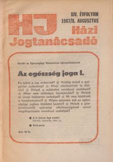 Leveles László - Házi jogtanácsadó 1987/8. [antikvár]