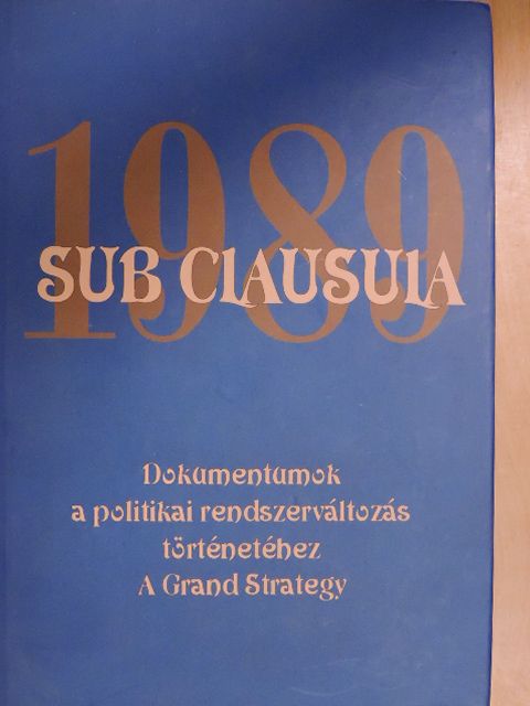 Sub clausula 1989 [antikvár]
