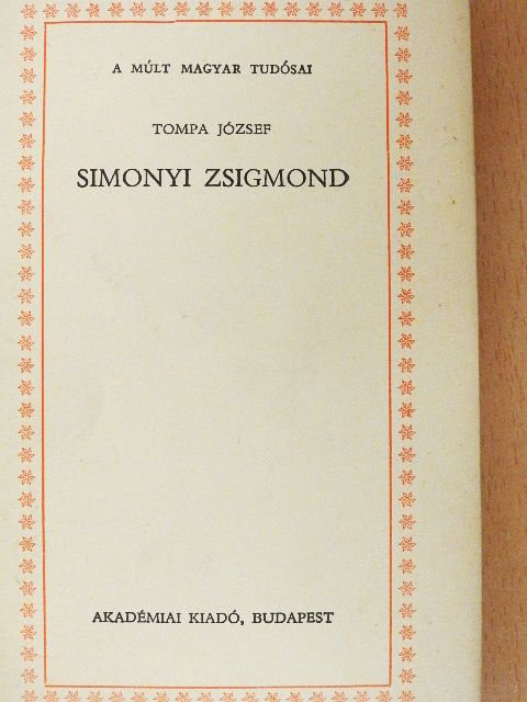 Tompa József - Simonyi Zsigmond [antikvár]