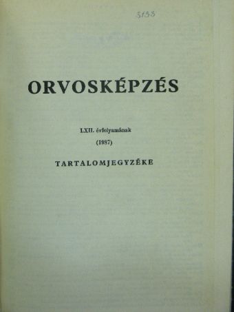 Dr. A. Alim Malek - Orvosképzés 1987. január-december [antikvár]