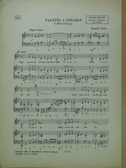 G. Dénes György - Falevél a szélben/Első vallomás [antikvár]