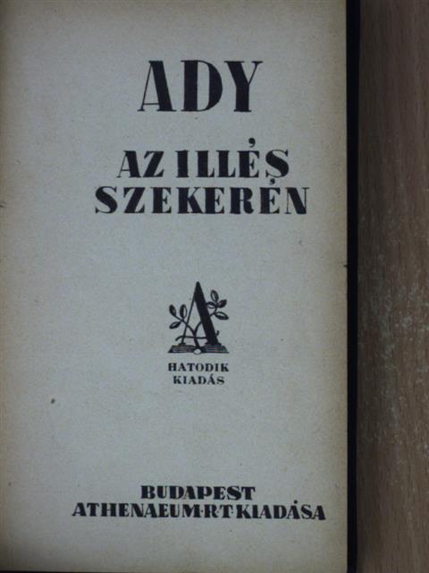 Ady Endre - Az Illés szekerén [antikvár]
