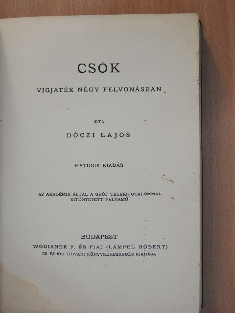 Dóczi Lajos - Csók [antikvár]