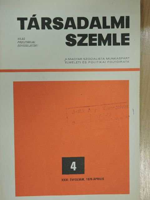 Bálint József - Társadalmi Szemle 1976. április [antikvár]